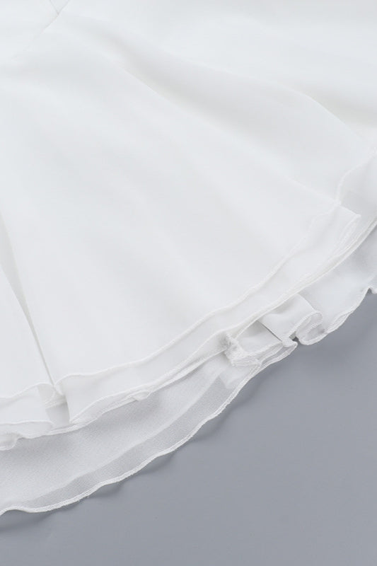 Cowl Neck Strapless Waist-Cinched Party Dress