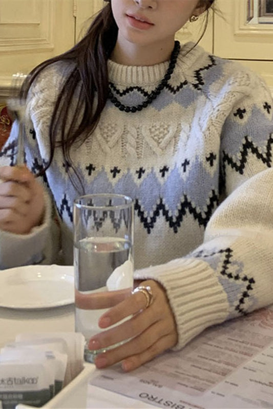 Slouchy Thick Knit Long Sleeve Sweater