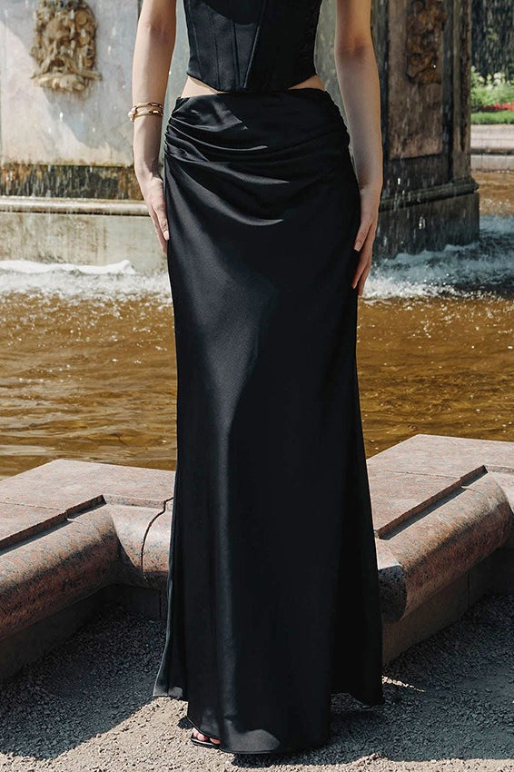 High-Waist Midi Bodycon Skirt
