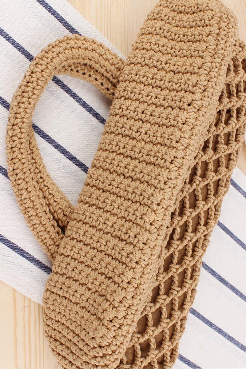 Casual Woven Straw Beach Bag with zipper - Fashionpara