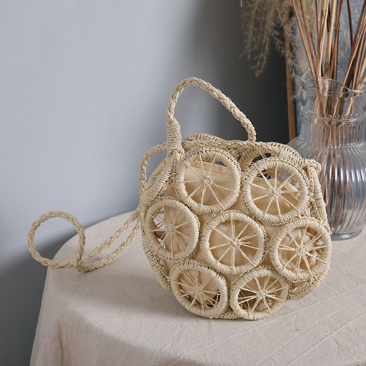 Vintage Hollow Straw Bag