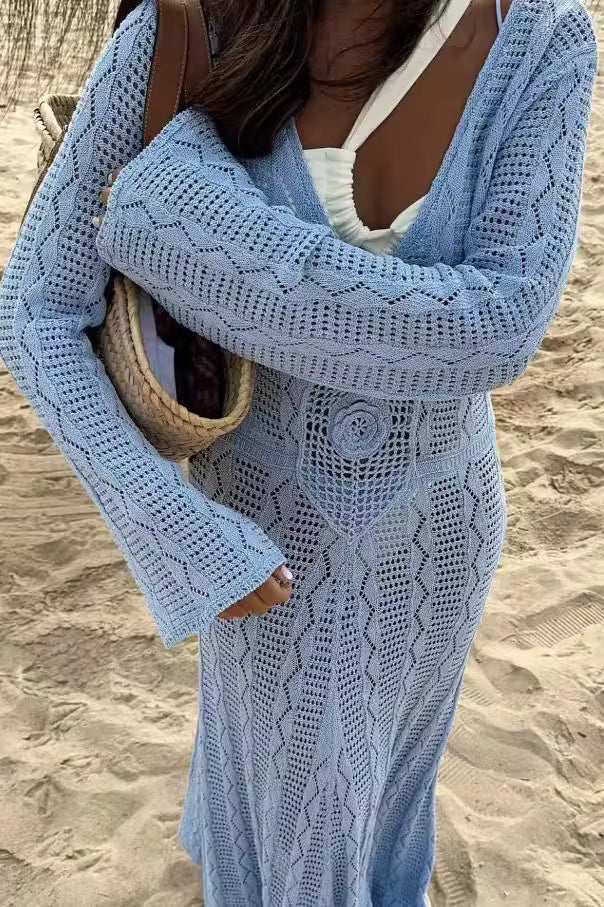 Hollow Out Crochet Maxi Dress