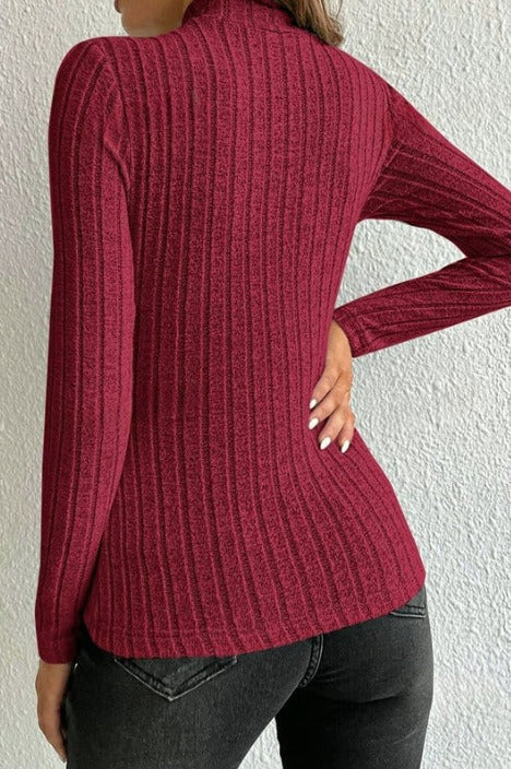 Slim Fit Mock Neck Knit Sweater 23