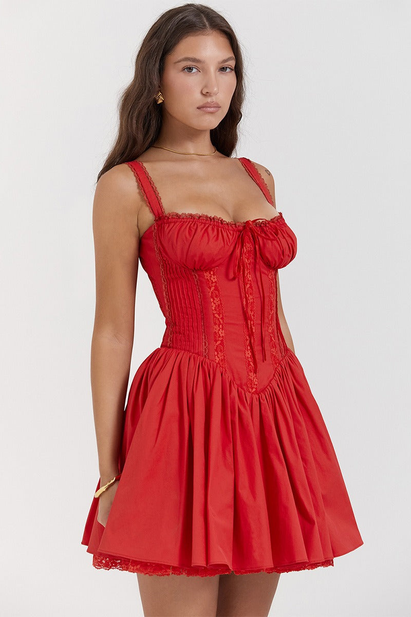 V-Neck Sleeveless Corset Bodycon Mini Dress - View 4