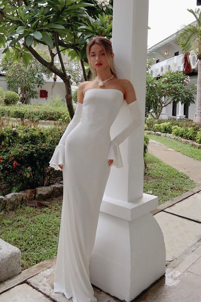 Wrap Style Off-Shoulder Mermaid Birthday Dress