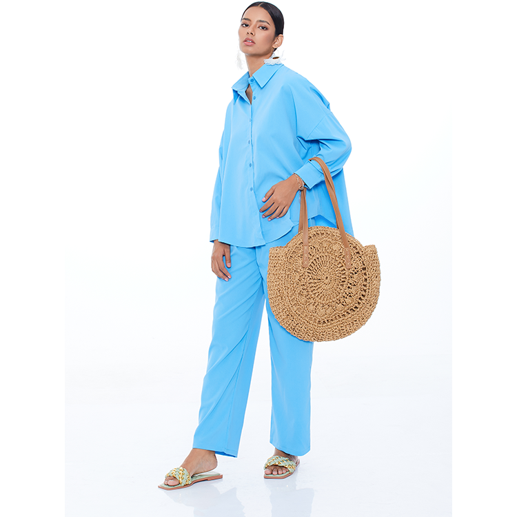 Flaxmaker One Shoulder Straw Bag