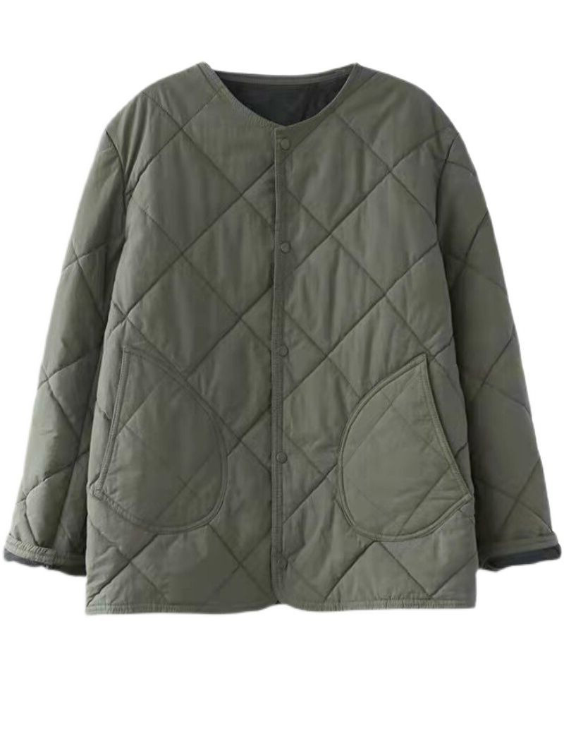 Casual Warm Thickened Short Coat Loose Button Padded Winter Short Coat Dress 5
