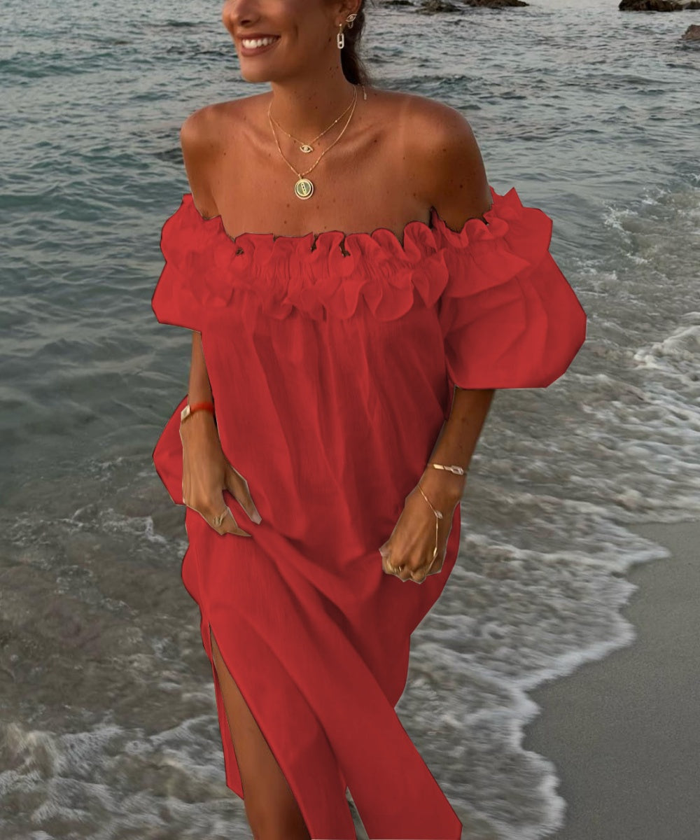 Seaside White Lace Maxi Dress - Fashionpara