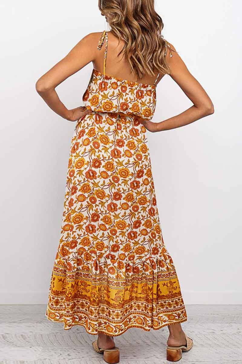 Florcoo Flower Print Midi Dress( 3 colors)