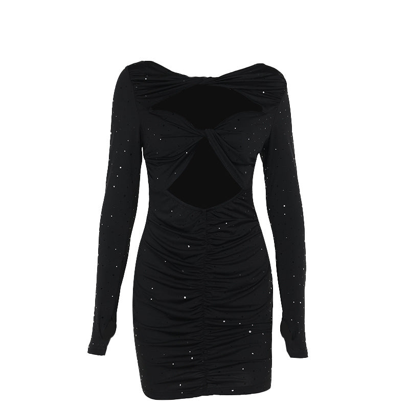 Long-Sleeve Mock-Neck Cut-Out Bodycon Mini Dress 7