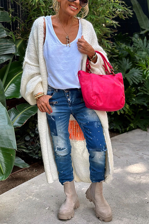 Calling for Love Back Oversized Midi Cardigan with Pockets