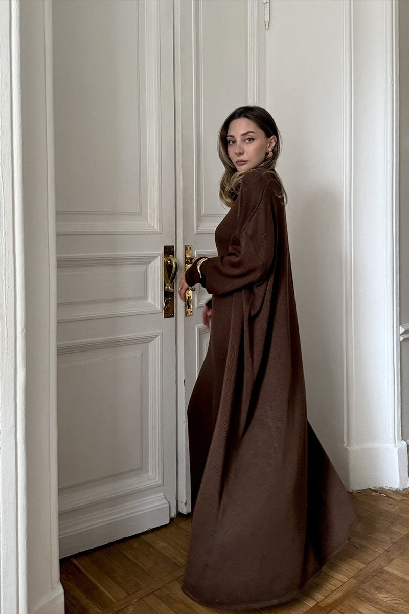 Soft Knit Cutout Tank Dress and Cardigan Set for Stylish Comfort