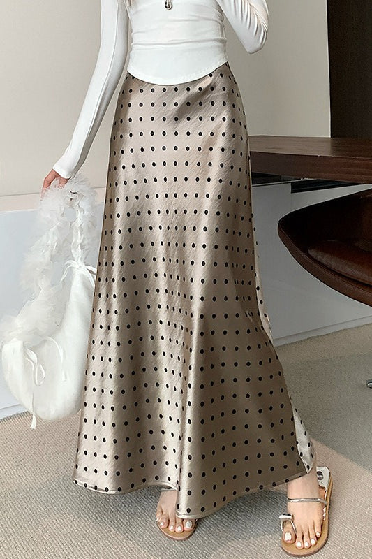 French Style Polka Dot Skirt - Fashionpara