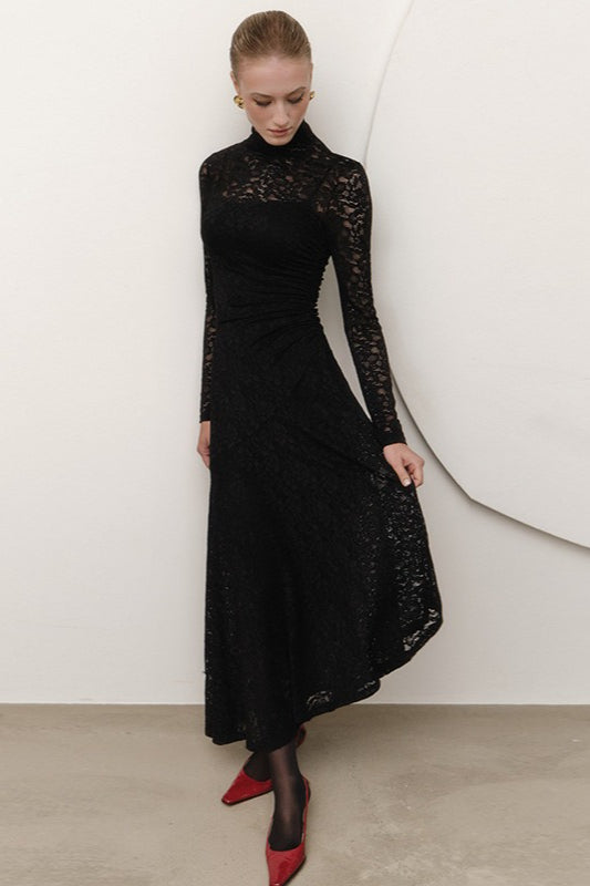 Lace Long Sleeve Maxi Dress