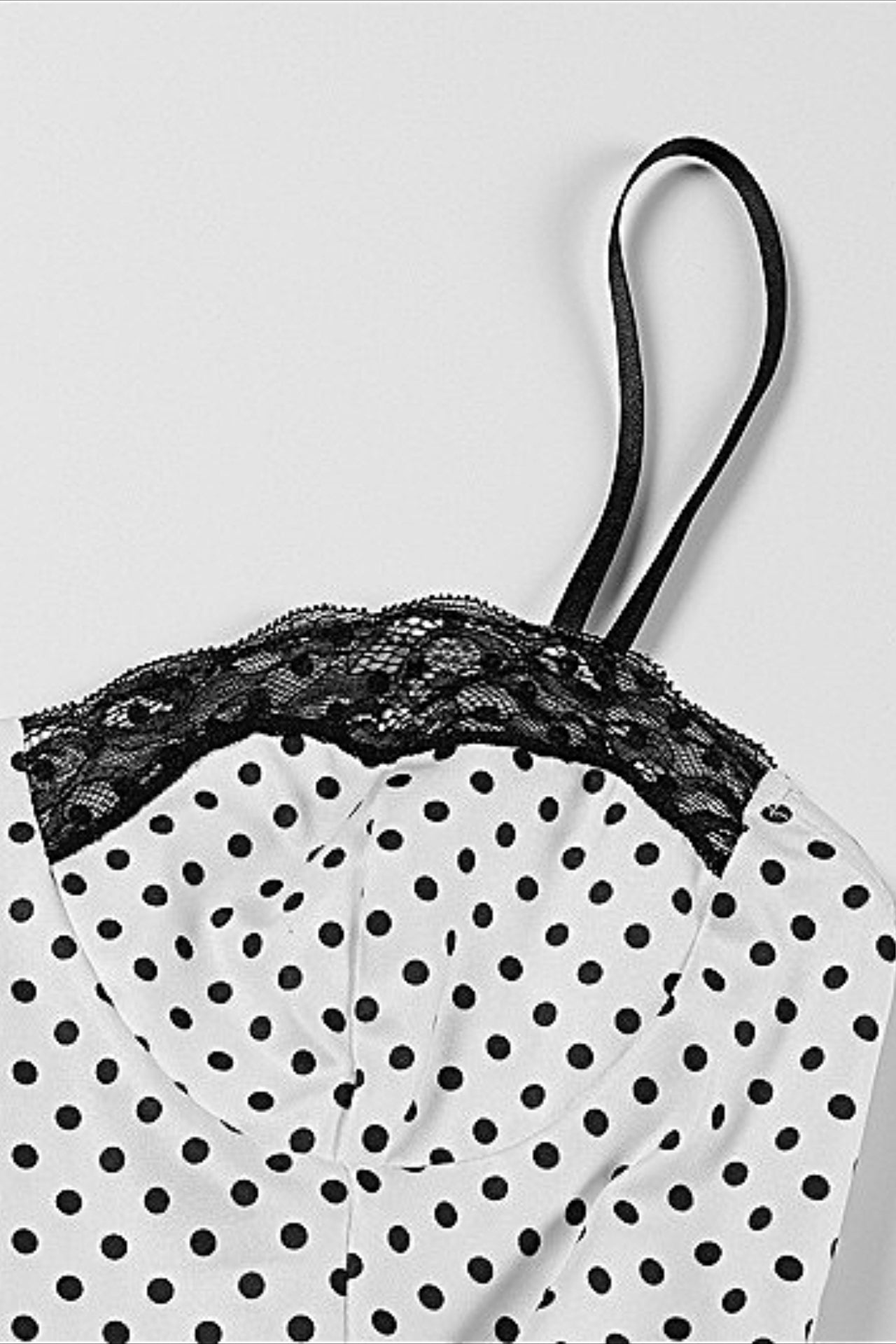 Spaghetti Strap Lace Polka Dot Maxi Dress