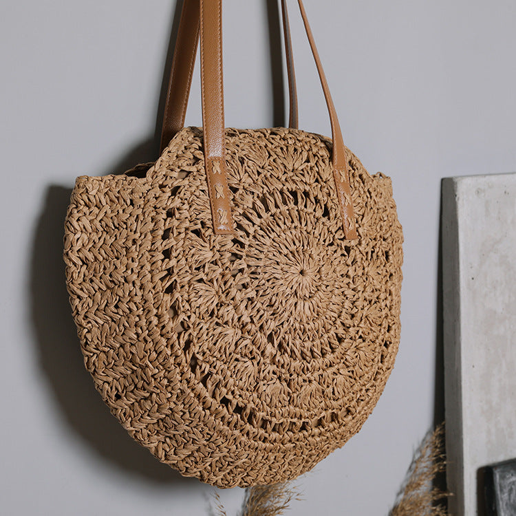 Flaxmaker One Shoulder Straw Bag