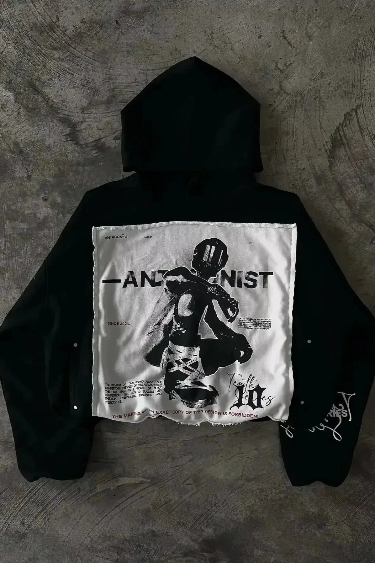 Dark Sparkling Sequin Zip Hoodie