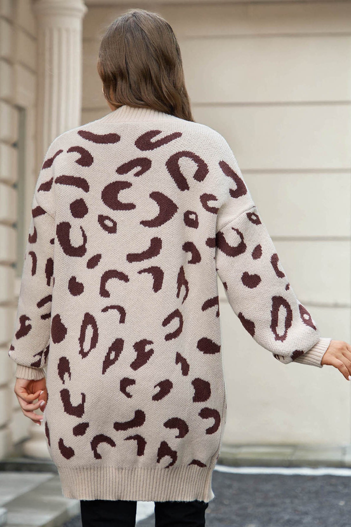 Chic Loose Fit Leopard Print Cardigan for Effortless Style