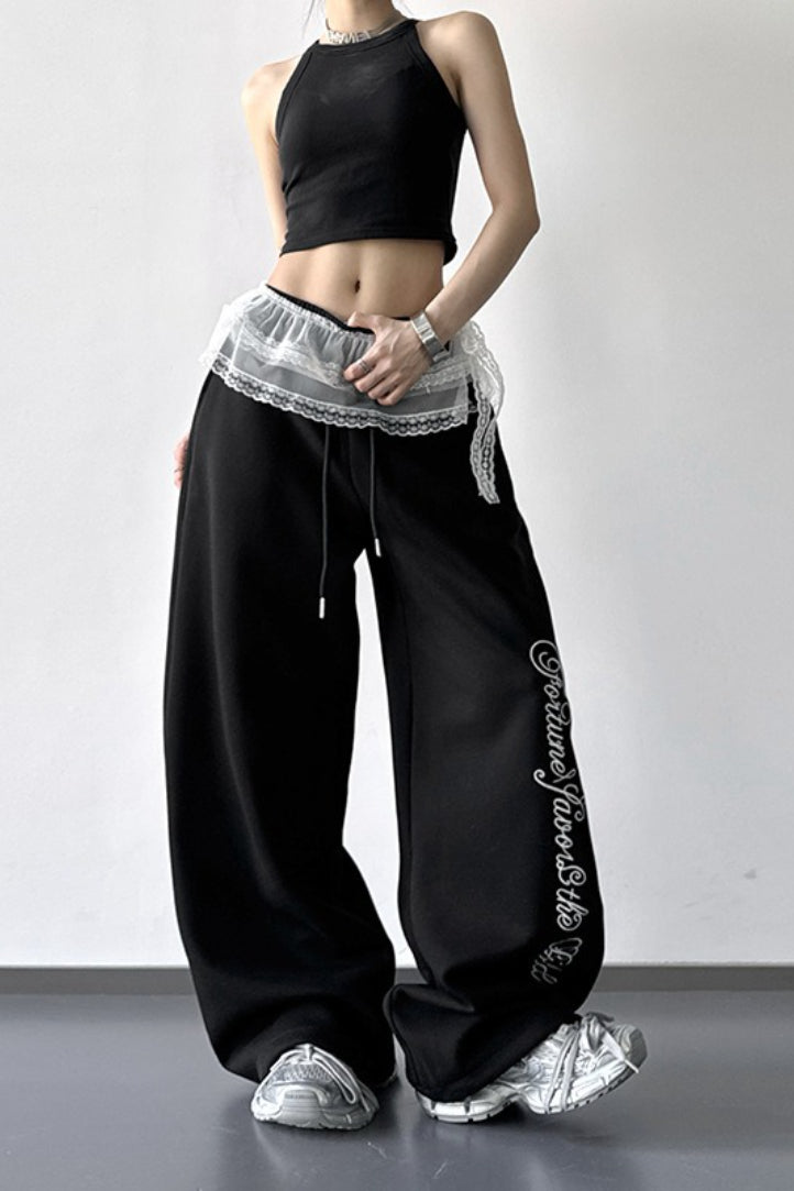 High Waist Wide Leg Straight Casual Pants