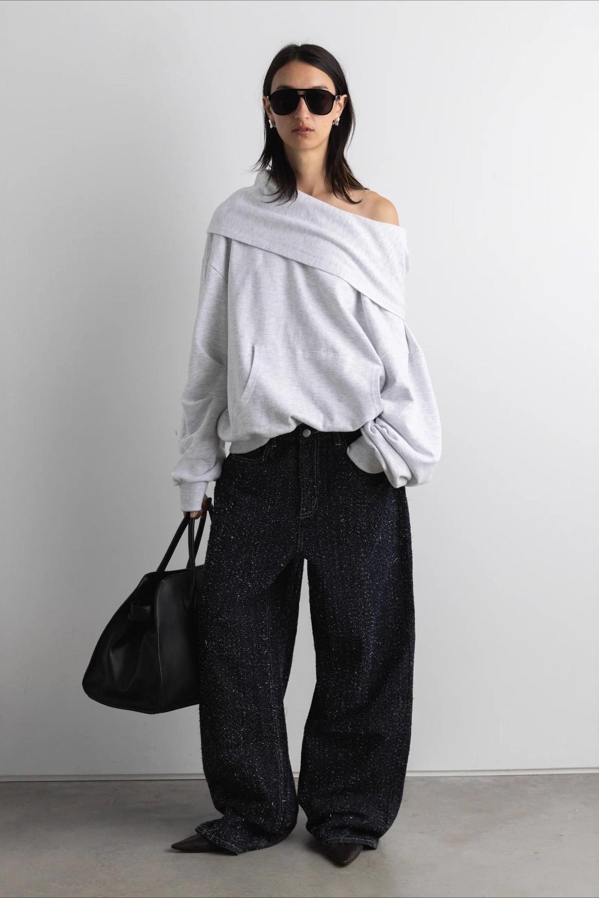 Off Shoulder Spring Print Hoodie