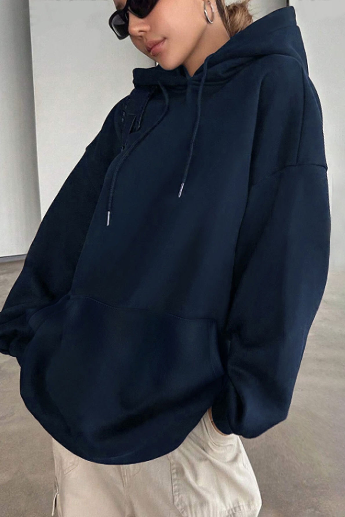 Casual Leopard Star Print Hoodie