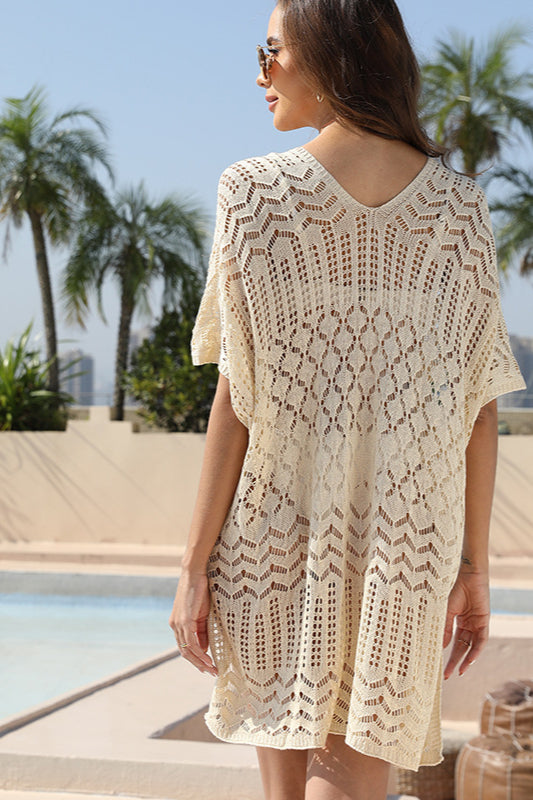 Sheer Hollow Out Swim Cover Up