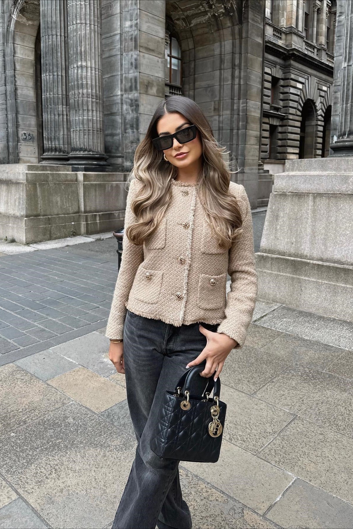 Single Breasted Short Textured Wool Coat - Fashionpara