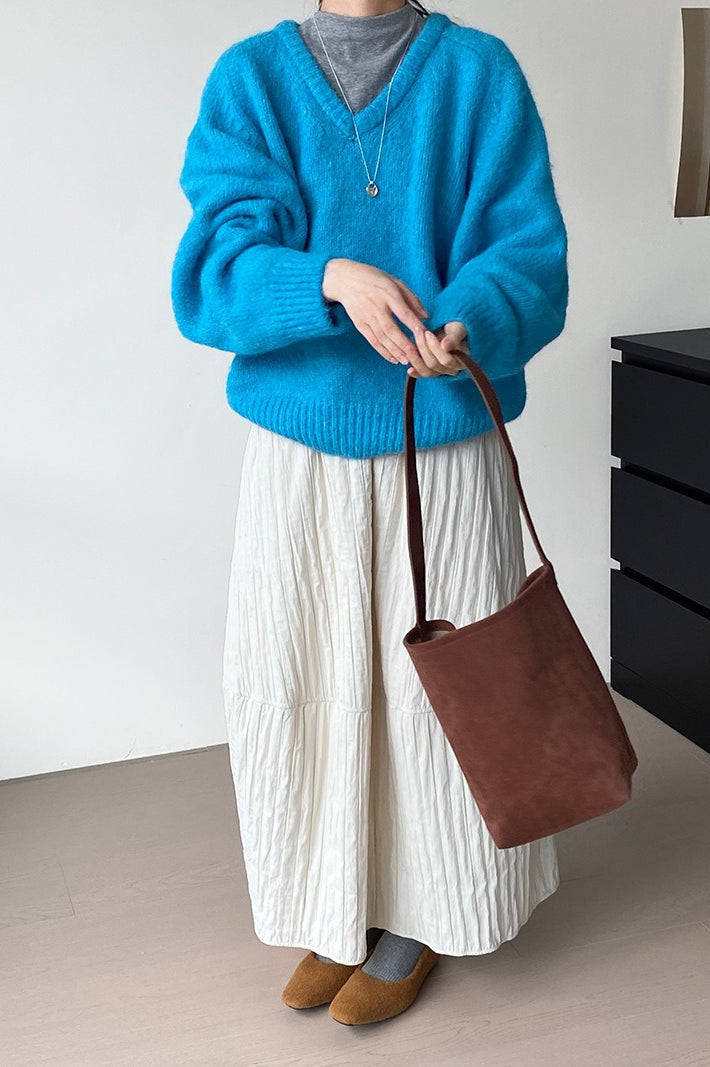 Vintage Quilted Cotton Puffer Midi Skirt