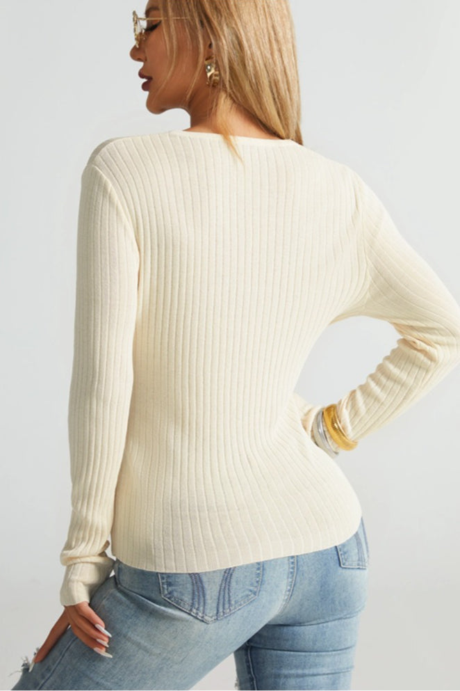 Fall/Winter Asymmetrical Knit Sweater