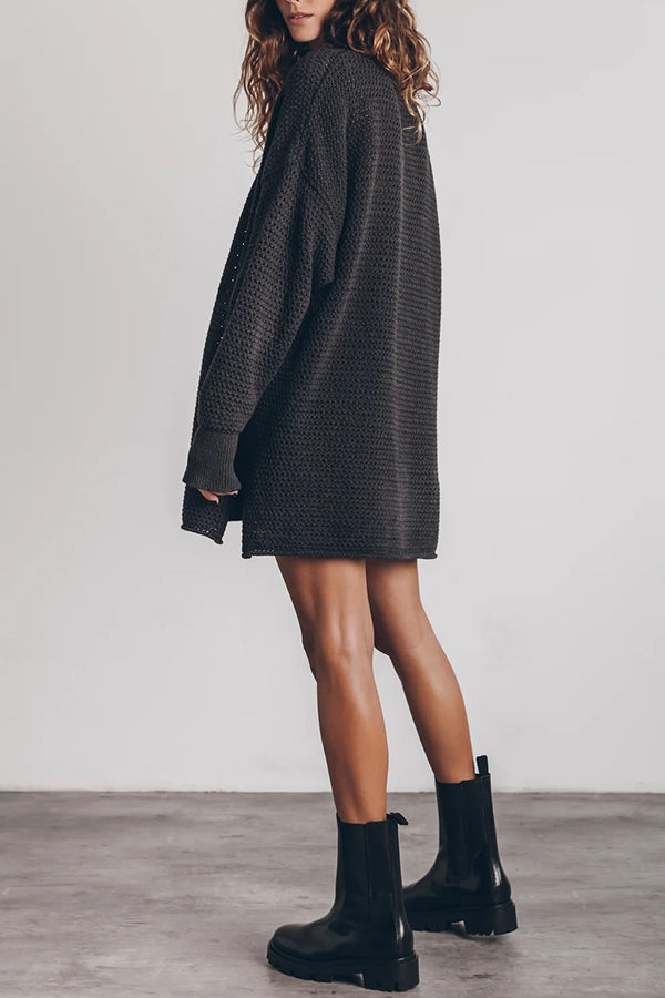 Oversized Slit Side Sweater for Effortless Cozy Style