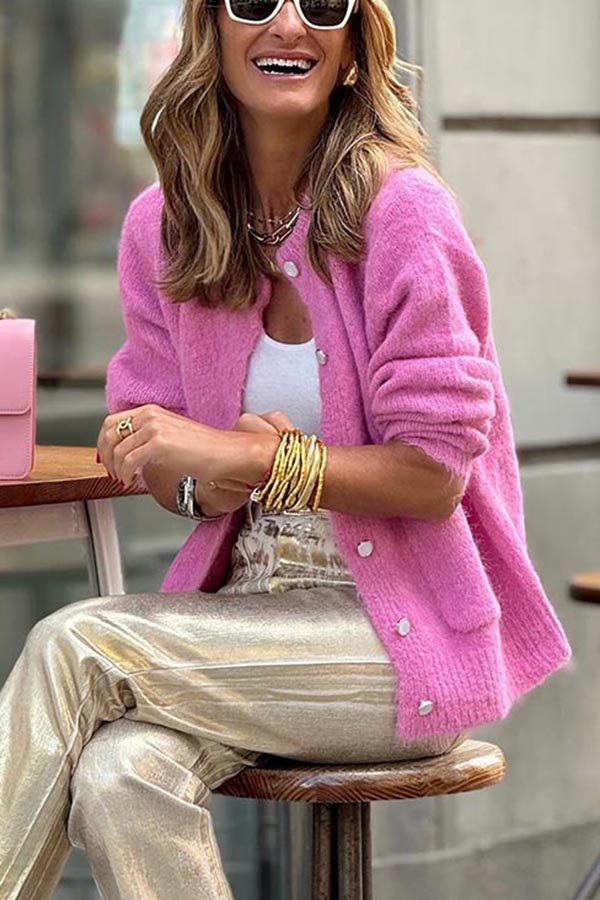 Falling for You Relaxed Cardigan with Pocket for Comfort