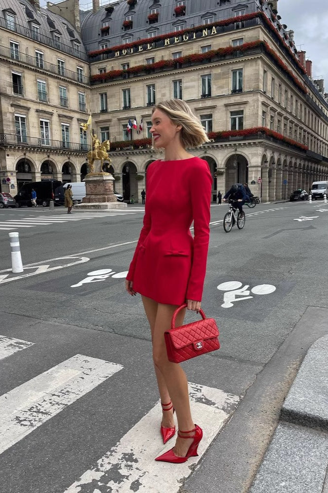 Bow Waist Detail Party Dress - Fashionpara