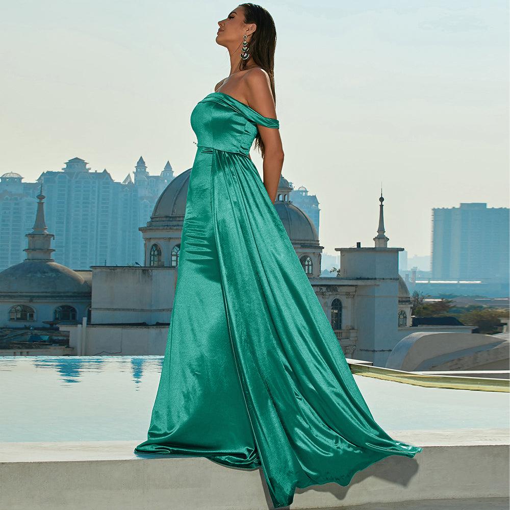 Satin Royale Ribboned Bodycon Dress - Fashionpara