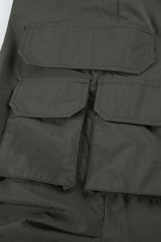 Military Green High-Waisted Cargo Pant