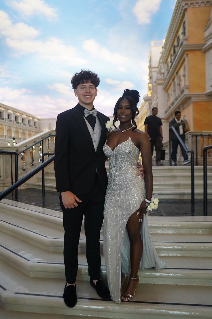 V Neck Silver Prom Dress Beading Mermaid Evening Dress 21st Birthday Outfit - Fashionpara