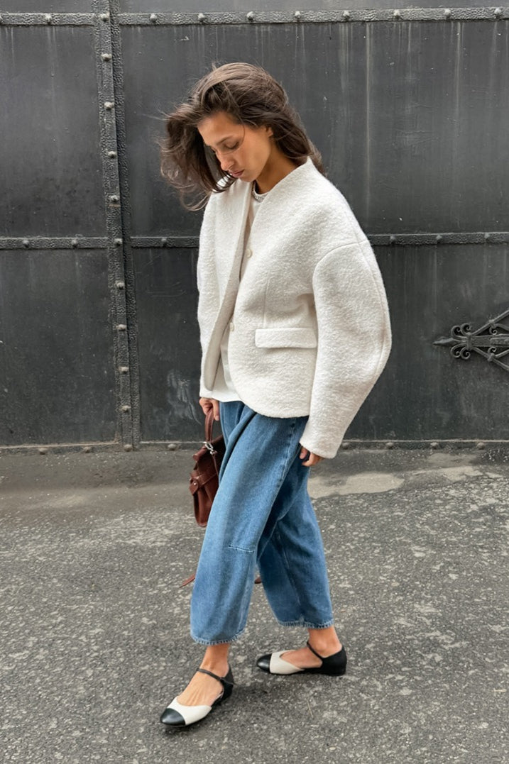 Thick Woolen V-Neck Jacket