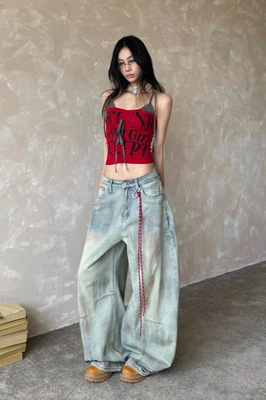 Light Blue Y2K Baggy Jeans