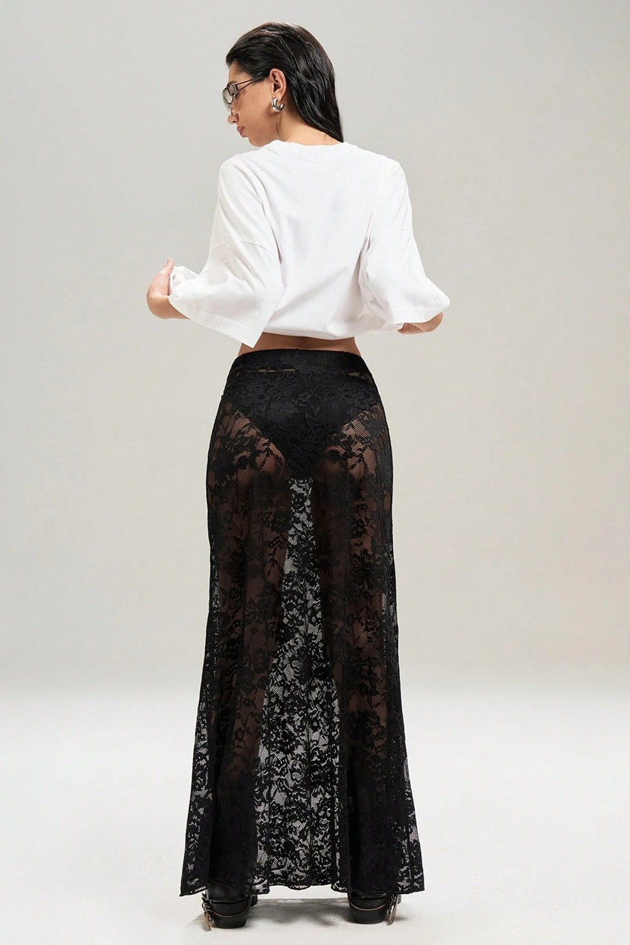 Lace High-Waist Skirt