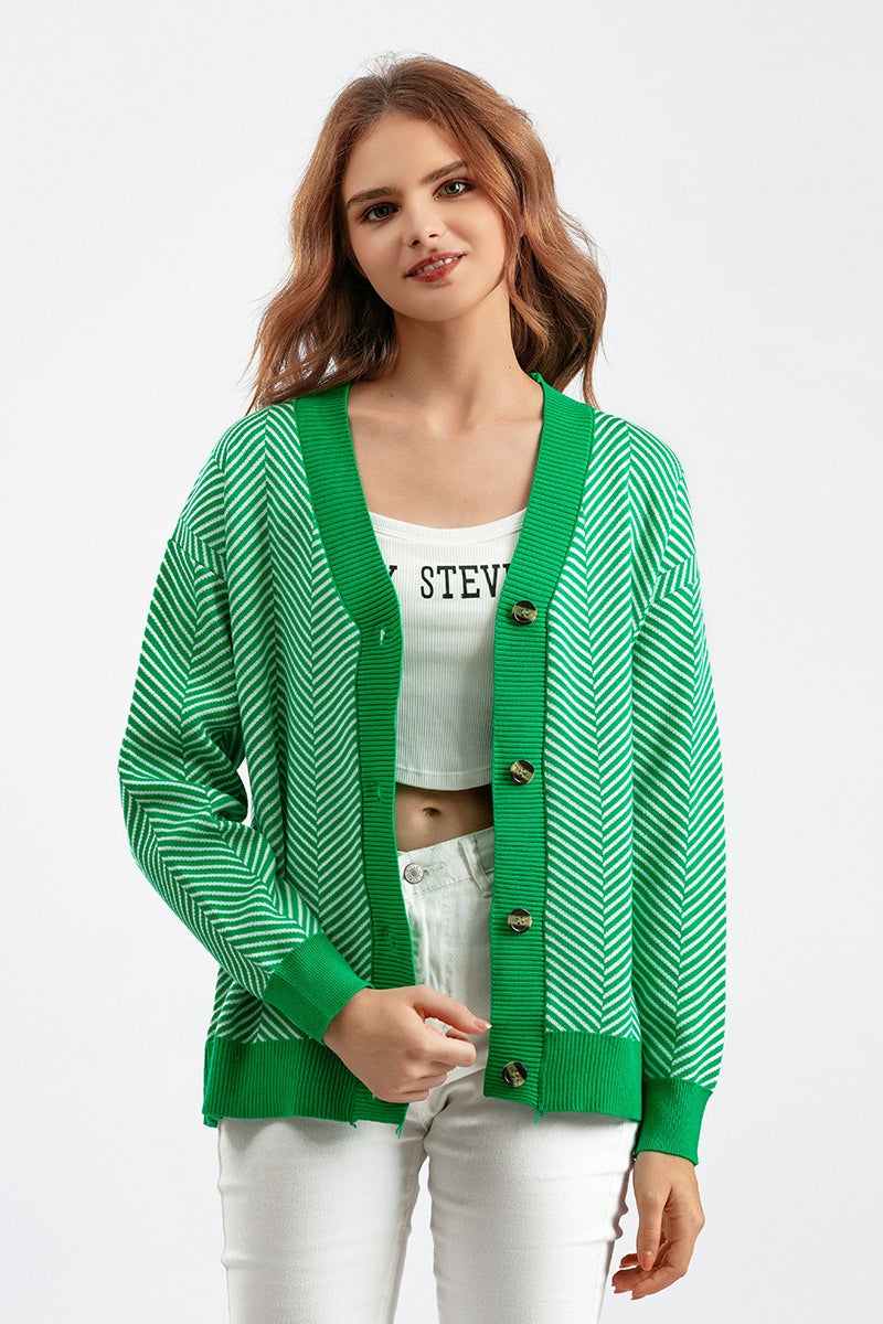 Long Sleeve Loose Knit Cardigan Sweater 17