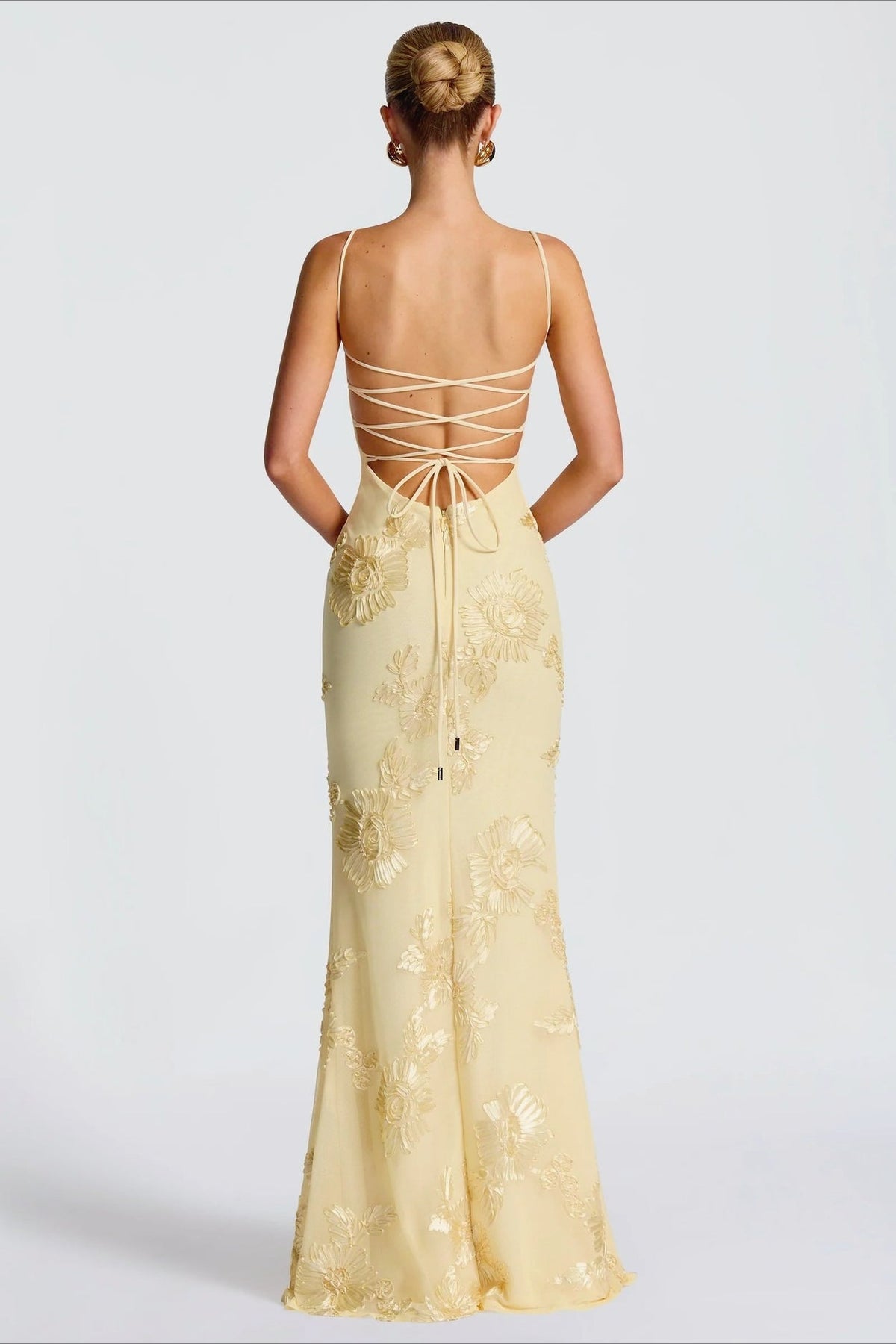 Elegant Strapless Slip Maxi Floral Dress