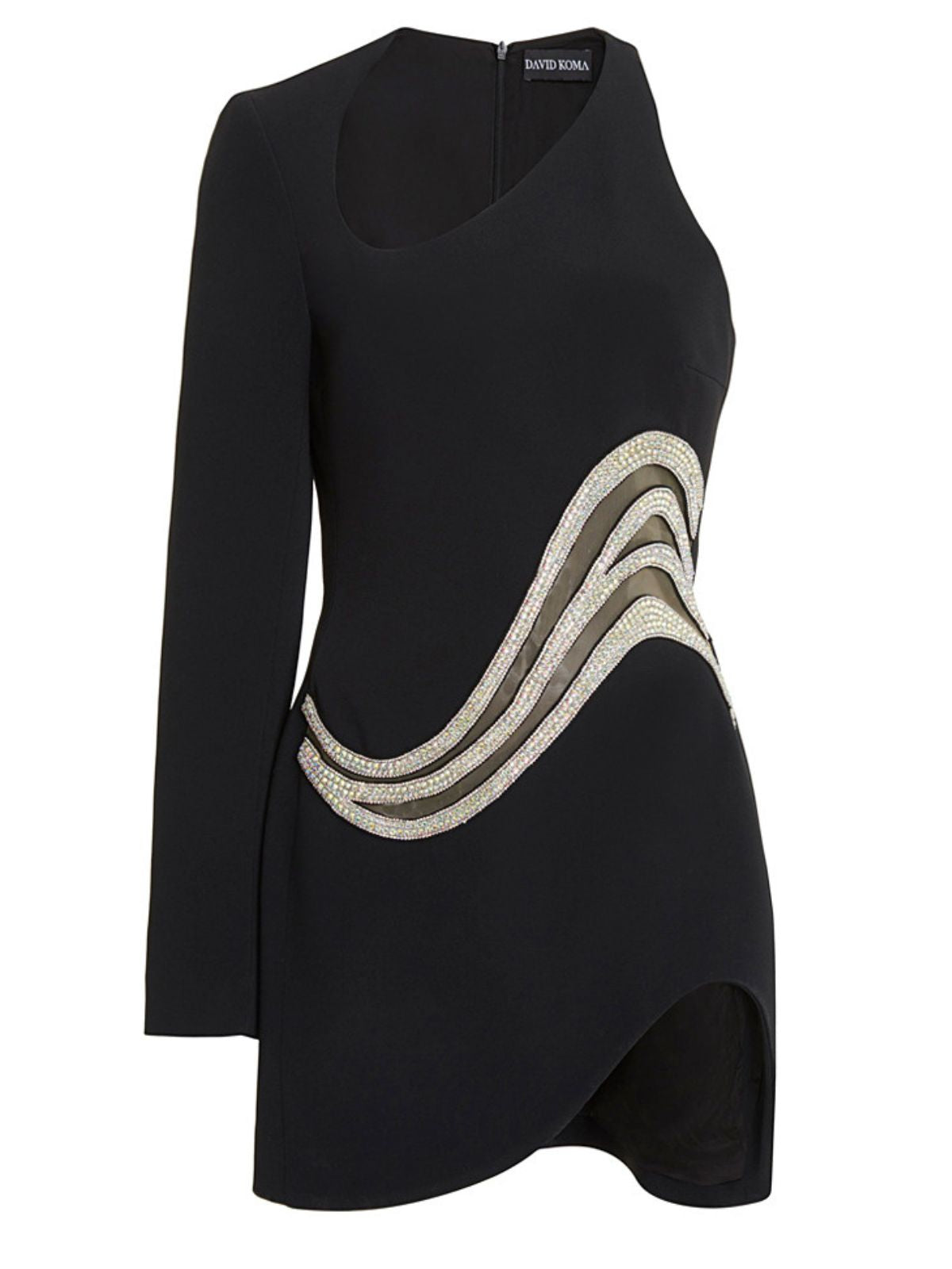 Lathan One Shoulder  Bandage Dress In Black