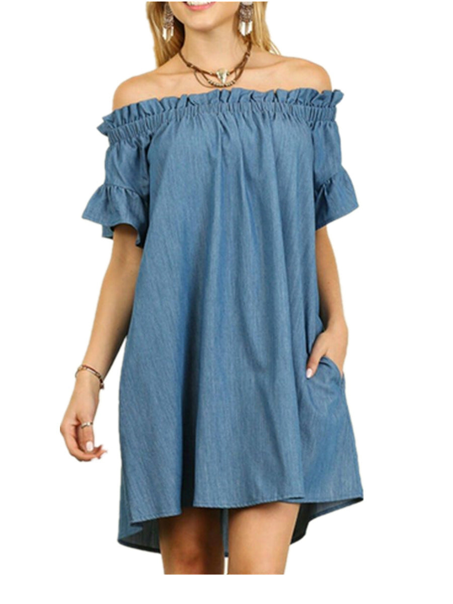 Booth Cotton Pocketed Puff Sleeve Dress - Fashionpara