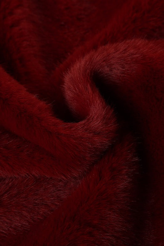 Faux Fur Strapless Party Dress