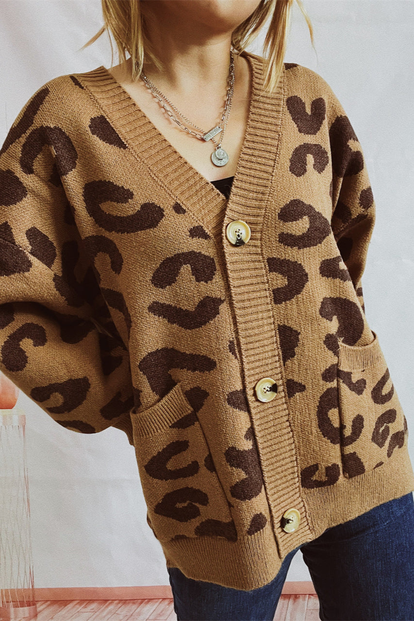 Stylish Leopard Print Long Sleeve Cardigan for Effortless Chic