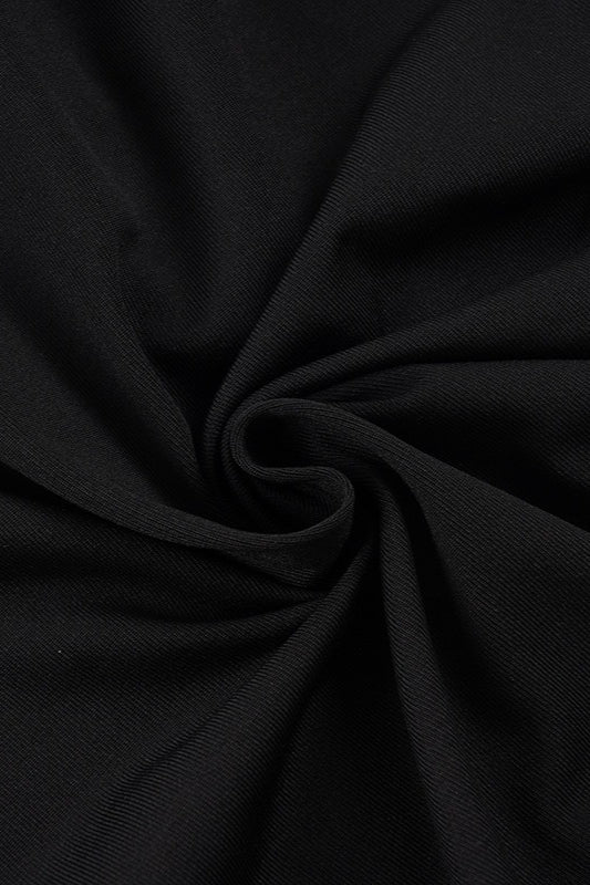 Hook Detail Fold Waist Flare Pants