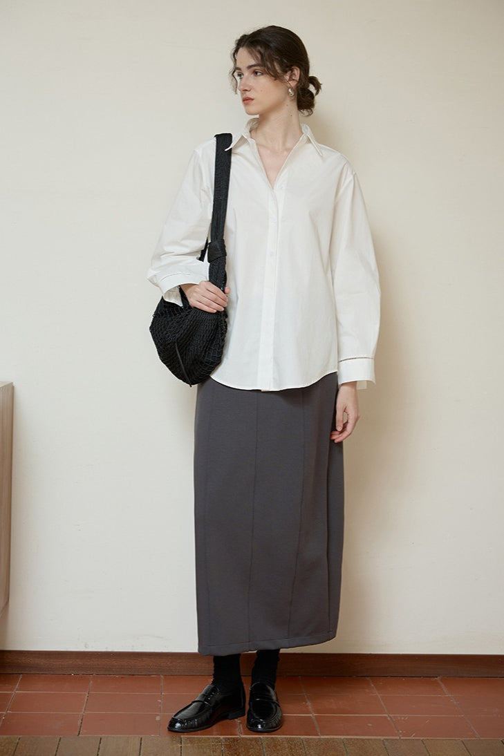 High Density Cotton Collared Blouse