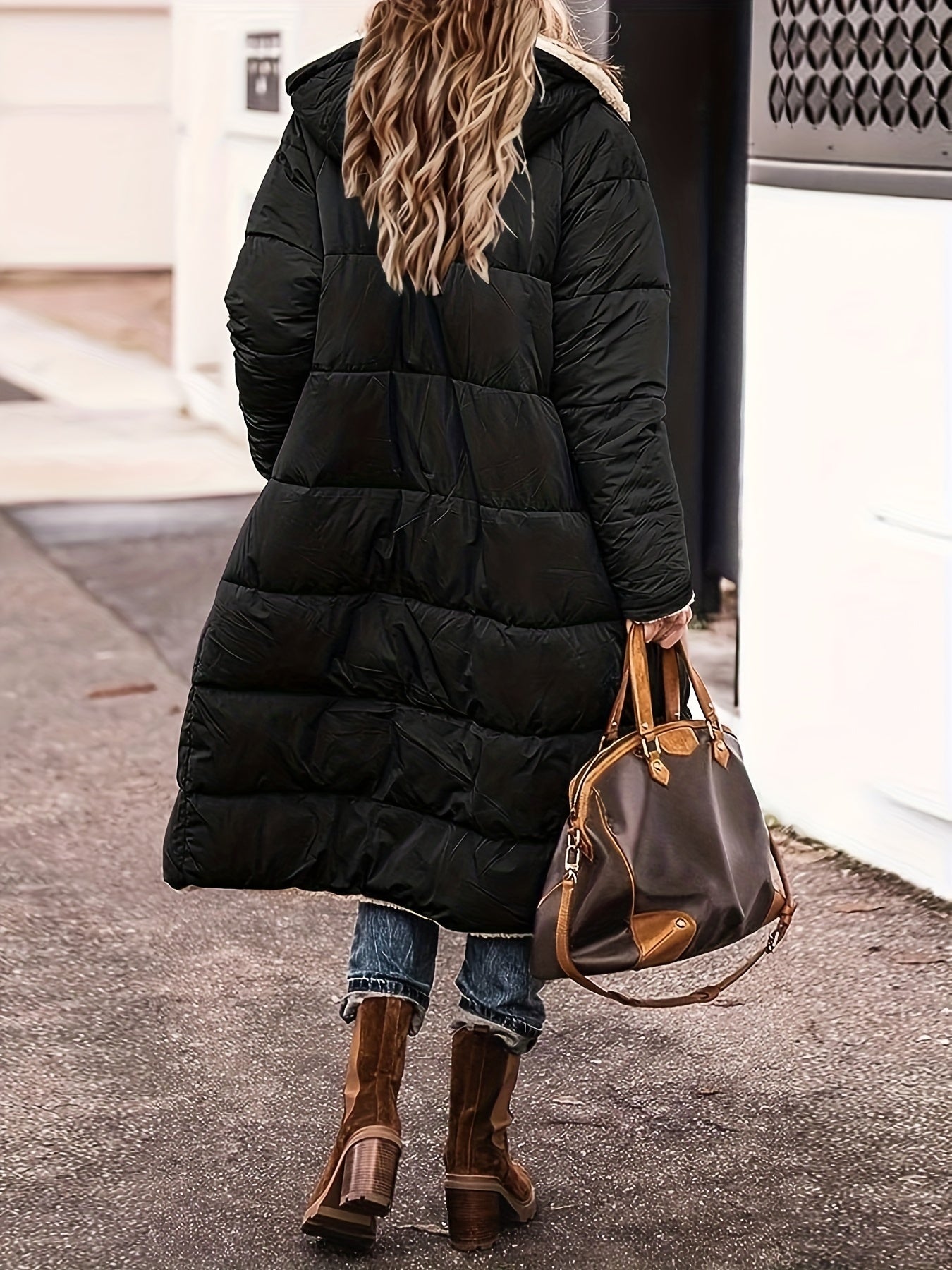 Color Block Thermal Zipper Coat for Versatile Layering