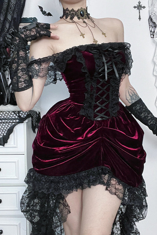 Layered Train Gothic Dress