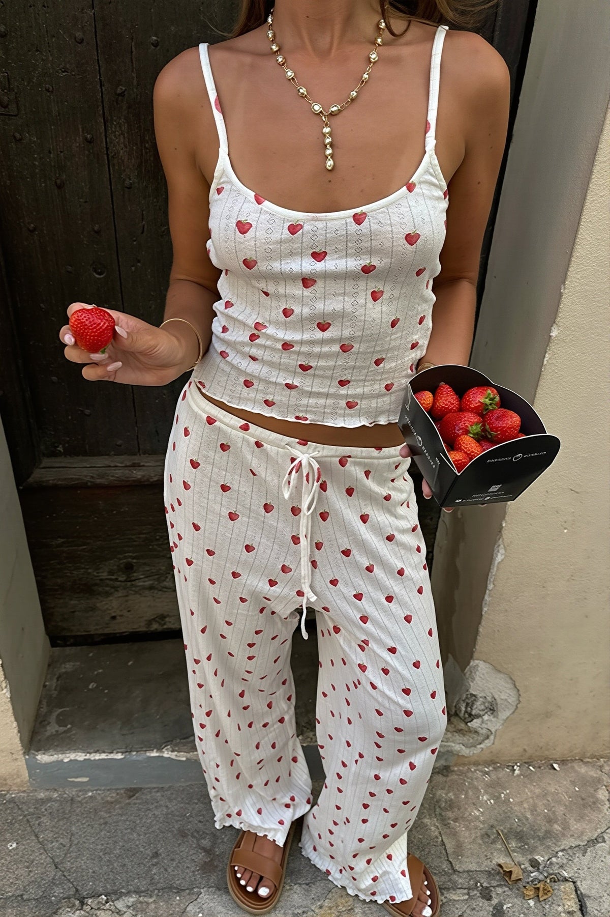 Printed Cami Top Pants Two Piece Set