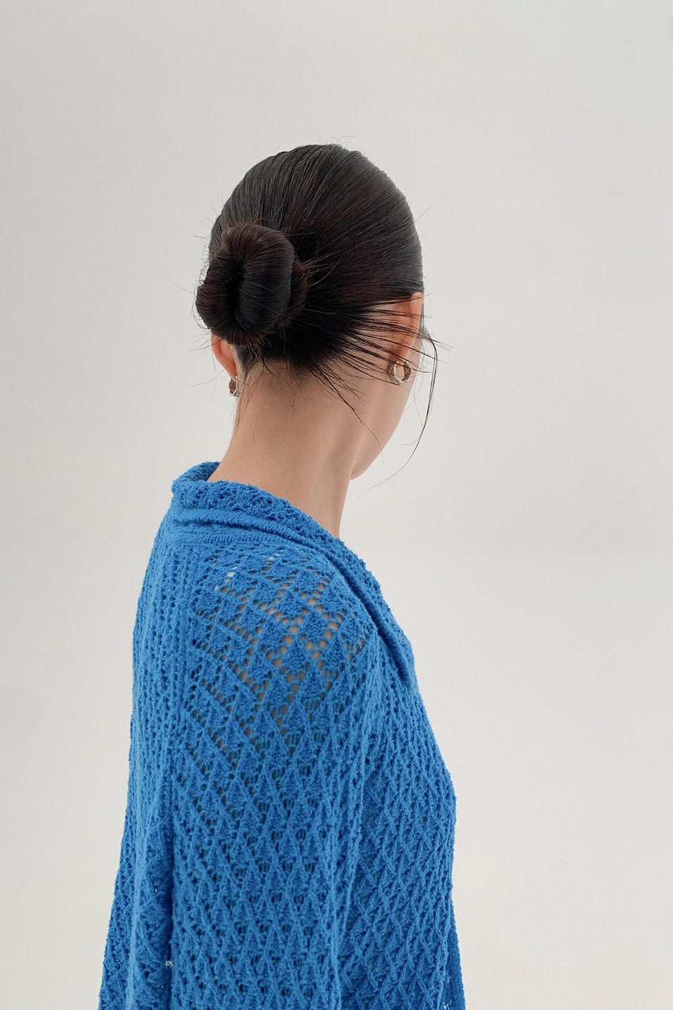 Hollow-Out Long Sleeve Tie-Waist Knit Cardigan for Style